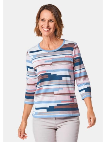 GOLDNER Baumwollpullover mit grafischem Muster in bunt / gemustert