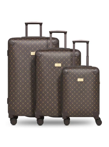 Lazarotti Palermo 4 Rollen Kofferset 3-teilig in Dark Brown