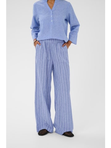 CULTURE Casual Hose CUarletty Relaxed fit in Powder Blue/Gardenia Stripe