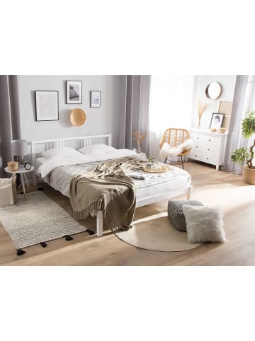 Beliani Doppelbett VANNES in Weiß - (W) 147 x (H) 80 x (L) 209 cm