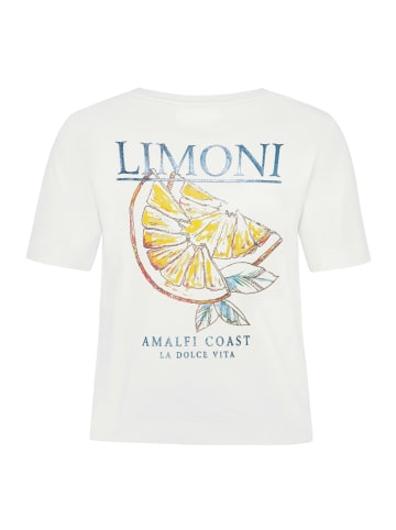 CARTOON Baumwollshirt mit Rundhalsausschnitt in Patch Cream/Gold