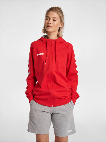 Hummel Reißverschluss Kapuzenpullover Hmlgo Damen in TRUE RED