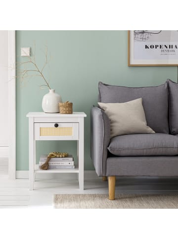 home24 Nachttisch Belleria in Weiß