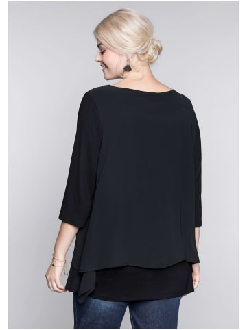 sheego Blusenshirt in schwarz