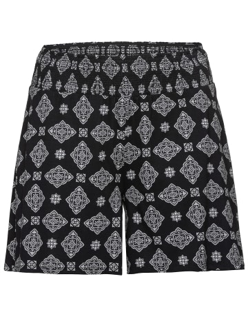 sheego Shorts in schwarz bedruckt