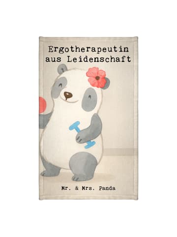 Mr. & Mrs. Panda Gästehandtuch Ergotherapeutin Leidenschaft Desi... in Weiß