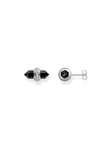 Thomas Sabo Ohrstecker in silber. schwarz