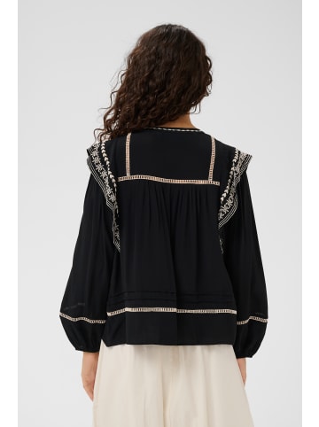 SAINT TROPEZ Langarm - Hemd RosaliaSZ Oversize fit in Black