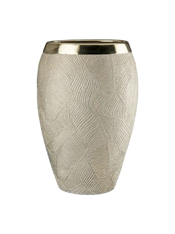 GILDE Vase "Cascade" in Champagner - H. 35 cm - B. 23 cm