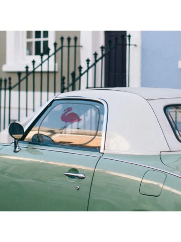 Mr. & Mrs. Panda Sonnenschutz fürs Auto Flamingo Classic ohne Sp... in Weiß