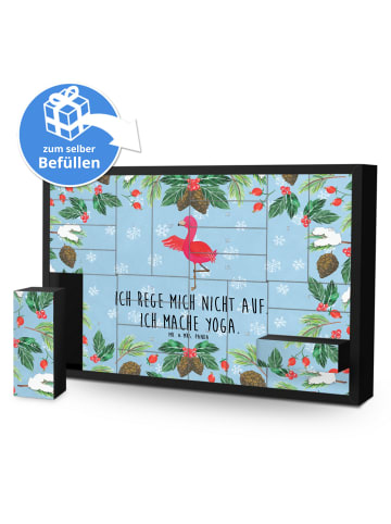 Mr. & Mrs. Panda Befüllbarer Adventskalender Flamingo Yoga mit S... in Eisblau
