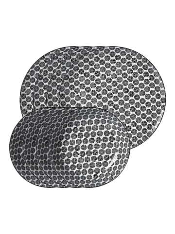 Ritzenhoff & Breker 8er Set Tafelservice Takeo Circles in schwarz-weiß