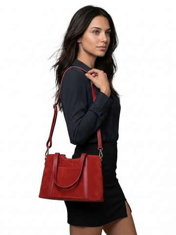 Cluty Handtasche echt Leder in rot