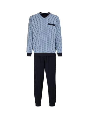 Götzburg Herren Pyjama Queens in blau-mittel-Minimal