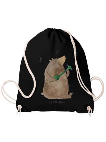 Mr. & Mrs. Panda Jutebeutel Bär Lied ohne Spruch in Schwarz