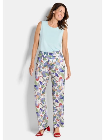 GOLDNER Kurzgröße:  Schlupfhose mit floralem Print in bunt / gemustert