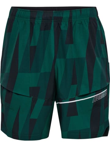 Hummel Short "Hmlcourt Aop Pocket Shorts" in Grün