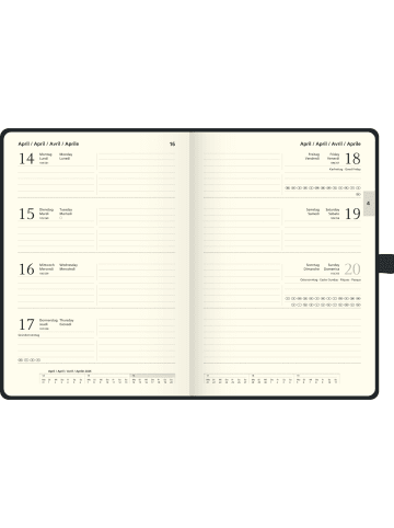 BRUNNEN Buchkalender Kompagnon A5 PU-Einband hellgrün Kalendarium 2026