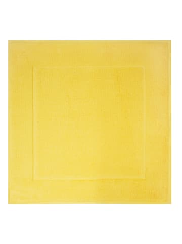 Framsohn 2er Set: Zwirnfrottier Badematte "BASIC" in gelb (L) 67 x (B) 67 cm