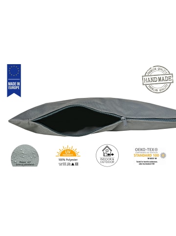 JACK 1x Outdoor Kissenhülle 45x45cm Uni in Grau
