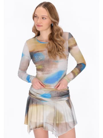 myMo Women Blouse in blue multicolor