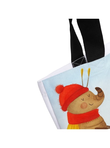 Mr. & Mrs. Panda Shopper Tasche Nachtfalter Schneemann Design mi... in Weiß