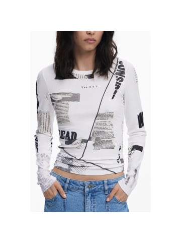 Desigual Weiß Viskose Damen T-Shirt