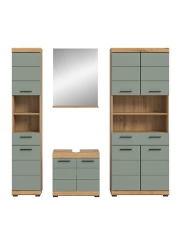 ebuy24 Badmöbelset Scout Staubgrün 186 x 34 cm