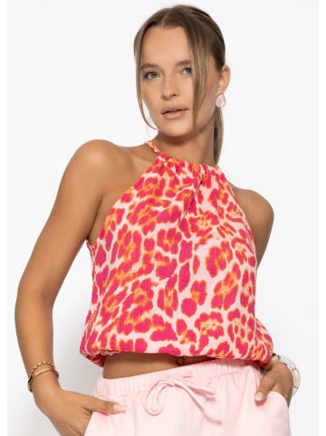 SASSYCLASSY Schulterfreies Musselin Top in Pink
