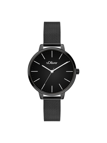 s.Oliver Quarzuhr SO-4567-MQ in Schwarz