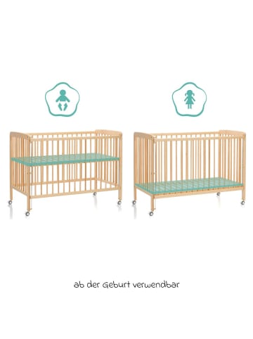 fillikid Beistellgitterbett Nena aus massivem in braun