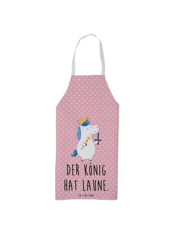 Mr. & Mrs. Panda Kellnerschürze Einhorn König mit Schwert mit Sp... in Rot Pastell