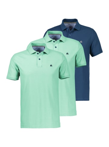 Lerros Poloshirt Basic in Blau / türkis