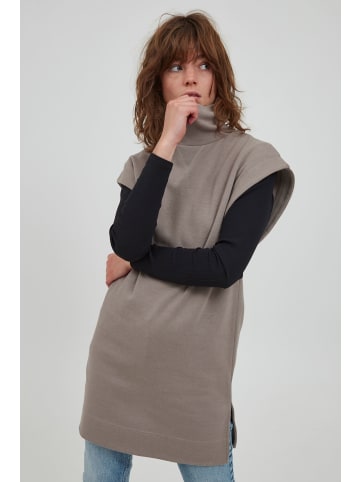 ICHI Stehkragenpullover in grau