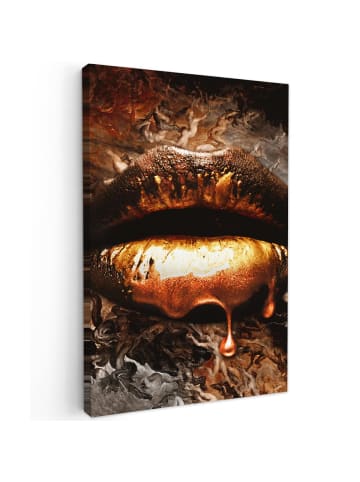 MuchoWow Leinwand bilder Luxus Lippen (BxH)