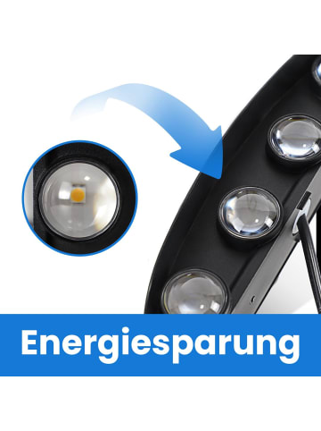 ZMH Wandleuchte LED in schwarz Modern 3000K warmweiß 7W IP65 Up Down L 22cm