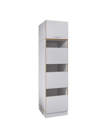 VCM  Wäscheschrank mit 4 Fächern & Türen Rislo SD XXL in Weiß