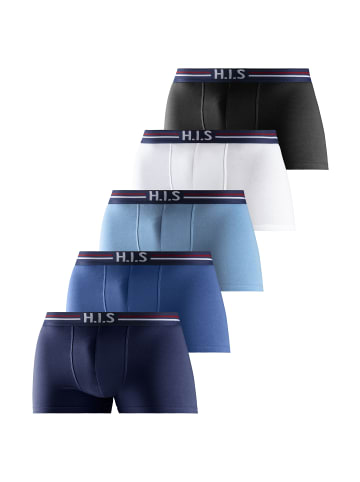 H.I.S Boxer in navy, blau, hellblau, schwarz, weiß