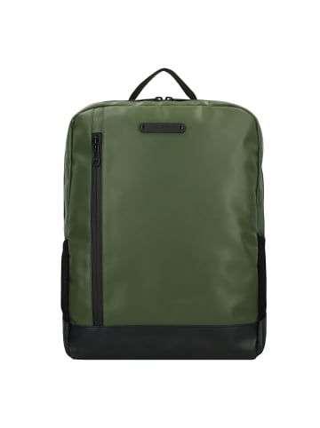 Greenburry Upcycled Tarpaulin Daypack 39.5 cm Laptopfach in olive-black