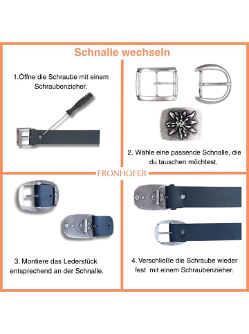 FRONHOFER Ledergürtel Wechselgürtel in Braun