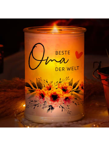 Himmelsflüsterer  Oma - Vanille Duftkerze im Glas - Farbe: Weiß