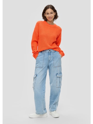 QS Strickpullover langarm in Orange