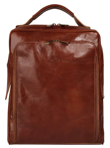 piké Rucksack echt Leder in cognac