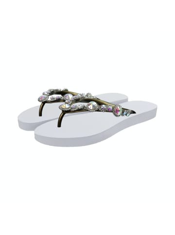 Uzurii Bijoux Zehentrenner für Damen in weiß