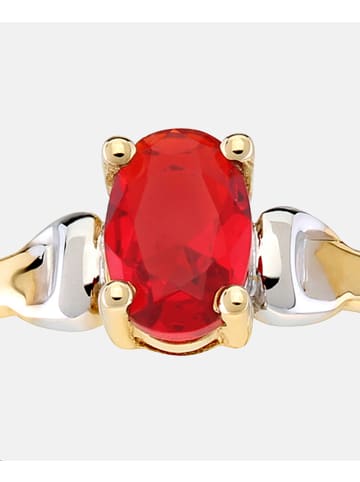 Diamant L'éternel Ring aus 375 Gelbgold mit Zirkonia mit Rubin