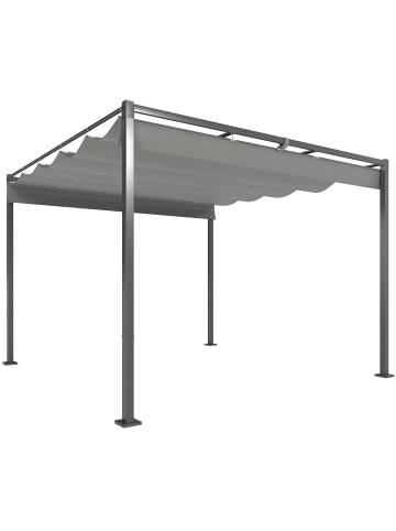 Outsunny Pergola 298L x 297B x 221H cm Grau