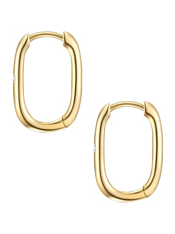 Lulu & Jane Diamant-Creolen Sterling Silber Diamant in gelbgold