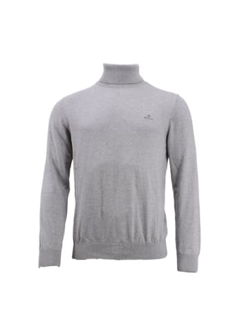 Gant Rollkragen Baumwoll-Kashmirmix in Grey melange