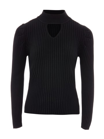 NAEMI Damen Strickpullover in Schwarz