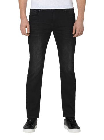 Timezone Slim Fit Jeans Stretch Denim Hose Stone Wash in Schwarz